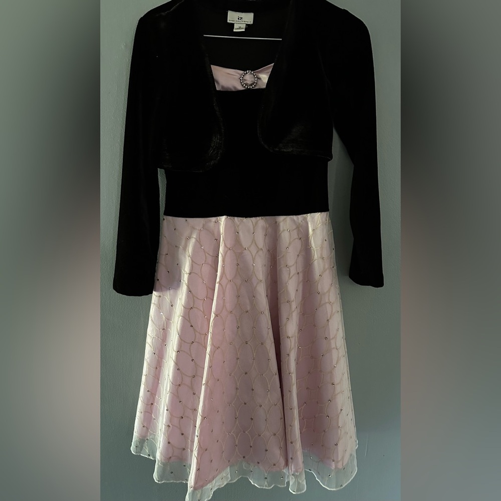 Byer California Black and Pink Kids Dress